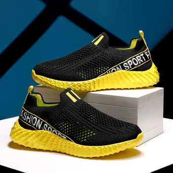 

Children Shoes Summer Boys Sneakers Girls Mesh Casual Shoes Kids Sport Breathable Running Shoes Flying Woven Hollow Kids Shoes