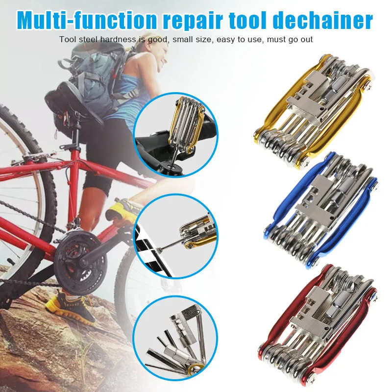 

11 in 1 Multi Function Bicycle Tool Kit Set Bike Cycling Spanner Wrench Repair PUO88