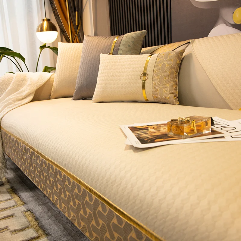 Velvet sofa cushion cover custom made Sofa cover luxury Leather sofa