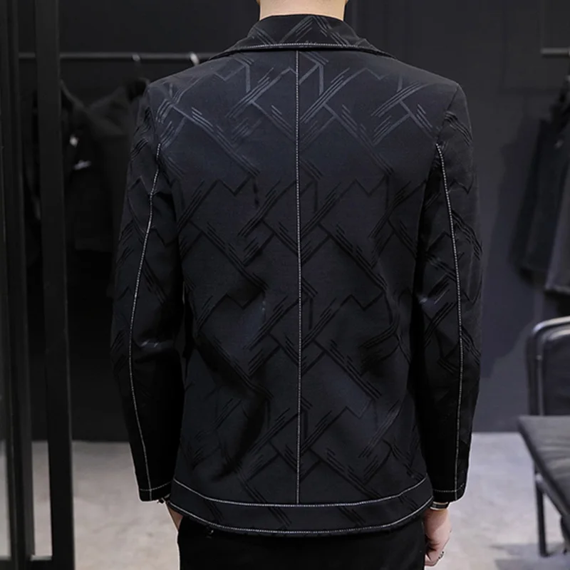 Men Blazer 2019 New Arrival Spring And Autumn Male Leisure Suit Pocket Handsome Individual Character Casual Korean Style X08