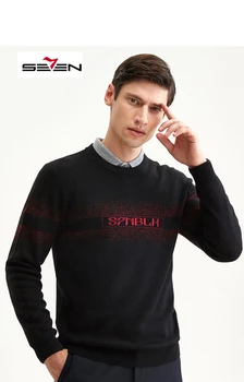

Seven7Men's wear round collar sweater solid color woolen sweater autumn and winter casual sweater trend mending men's undershirt