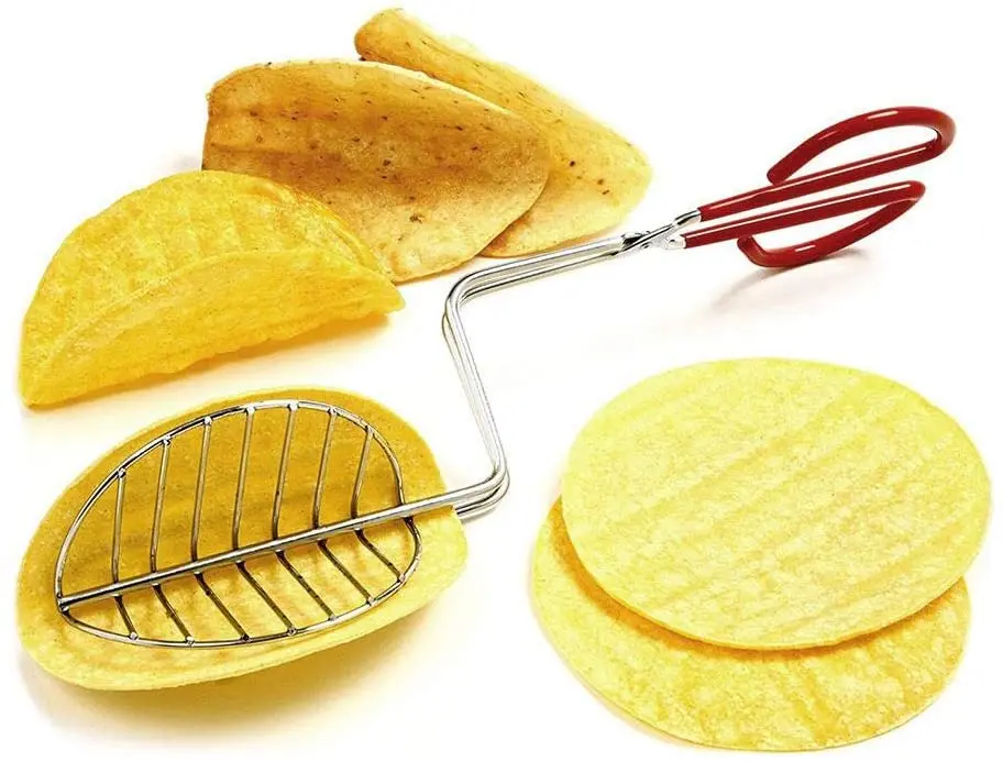 New Taco Shell Maker Press Tortilla Fryer Tongs Plated Steel Kitchen Aidgrainder Tools | Дом и сад