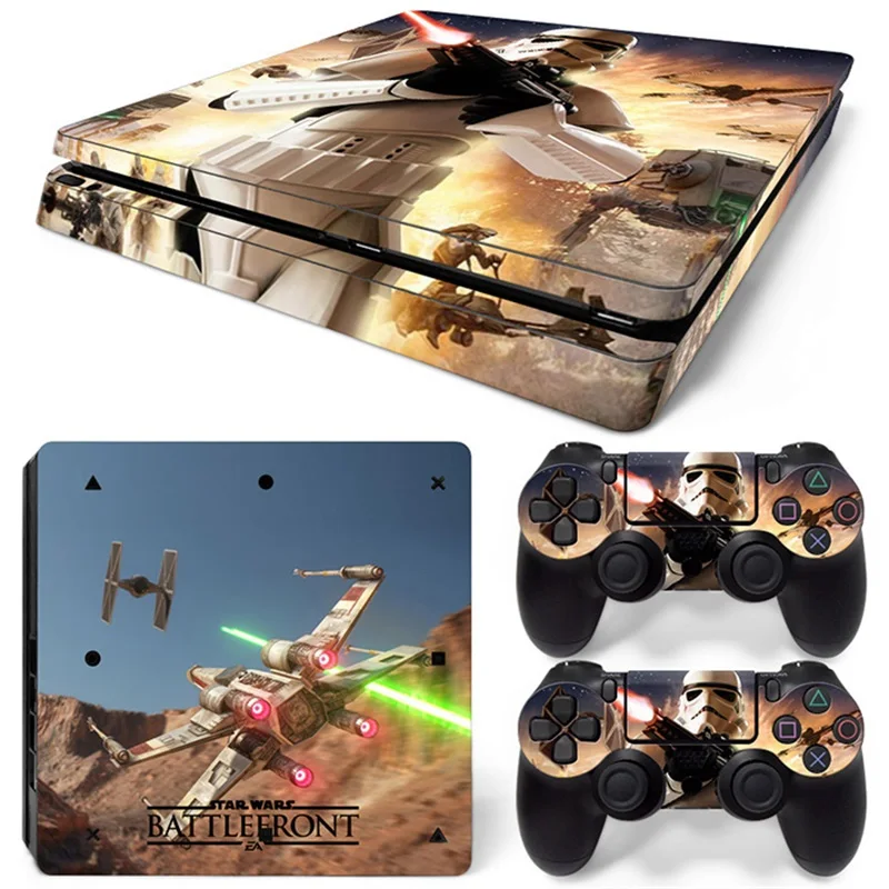 Marvel Iron man Star Wars Vinyl Skin Sticker for PS4 Slim Console and 2 Controllers Decal Cover Game Accessories 