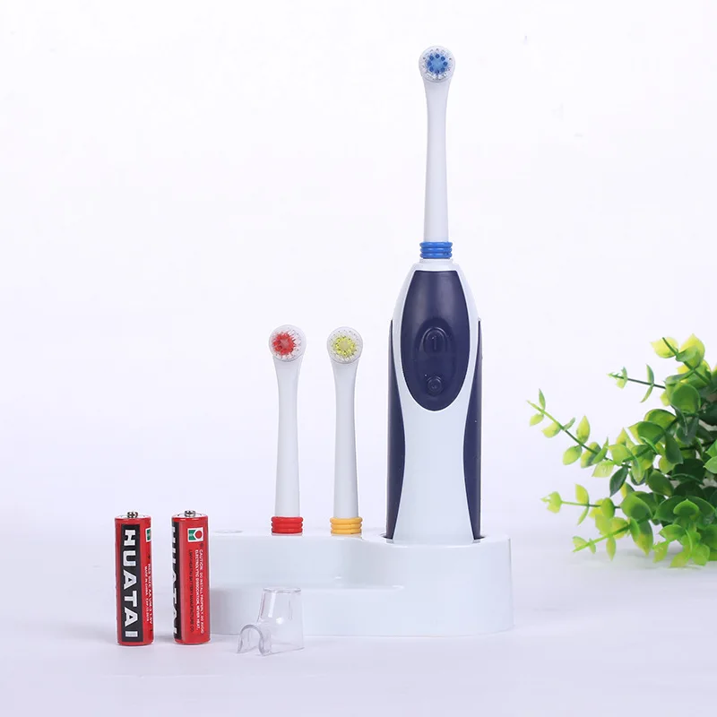 Taobao международная торговля OEM Семейный комплект батарея-электрическая вращающаяся зубная щетка набор из 3 кистей креативный подарочная упаковка