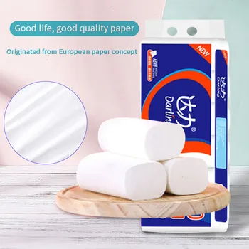 

Hot Sale toilet paper 12PC Rolls Toilet Paper Bulk Rolls Bathroom White Tissue Bathroom Soft paper towel туалетная бумага#Z30