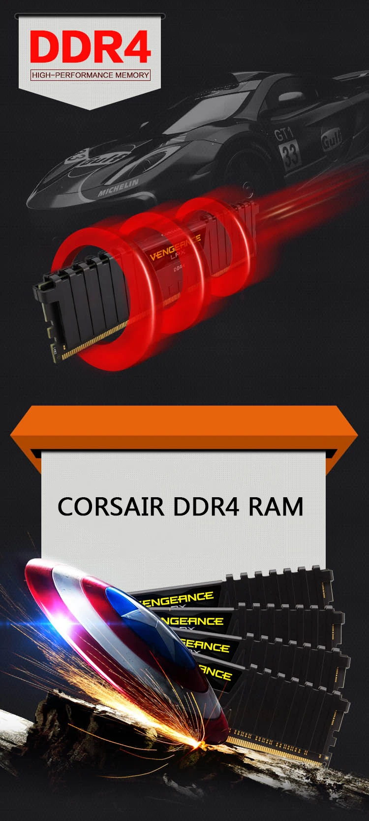 CORSAIR Vengeance LPX RAM DDR4 16GB 32GB 2666MHz Desktop Memory PC Computer Desktop Memoria RAM DDR4 288 Pin DIMM Module (11)