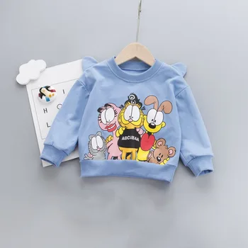 

Spring 2020 Boys and Girls Cartoon Long-sleeved T Shirt