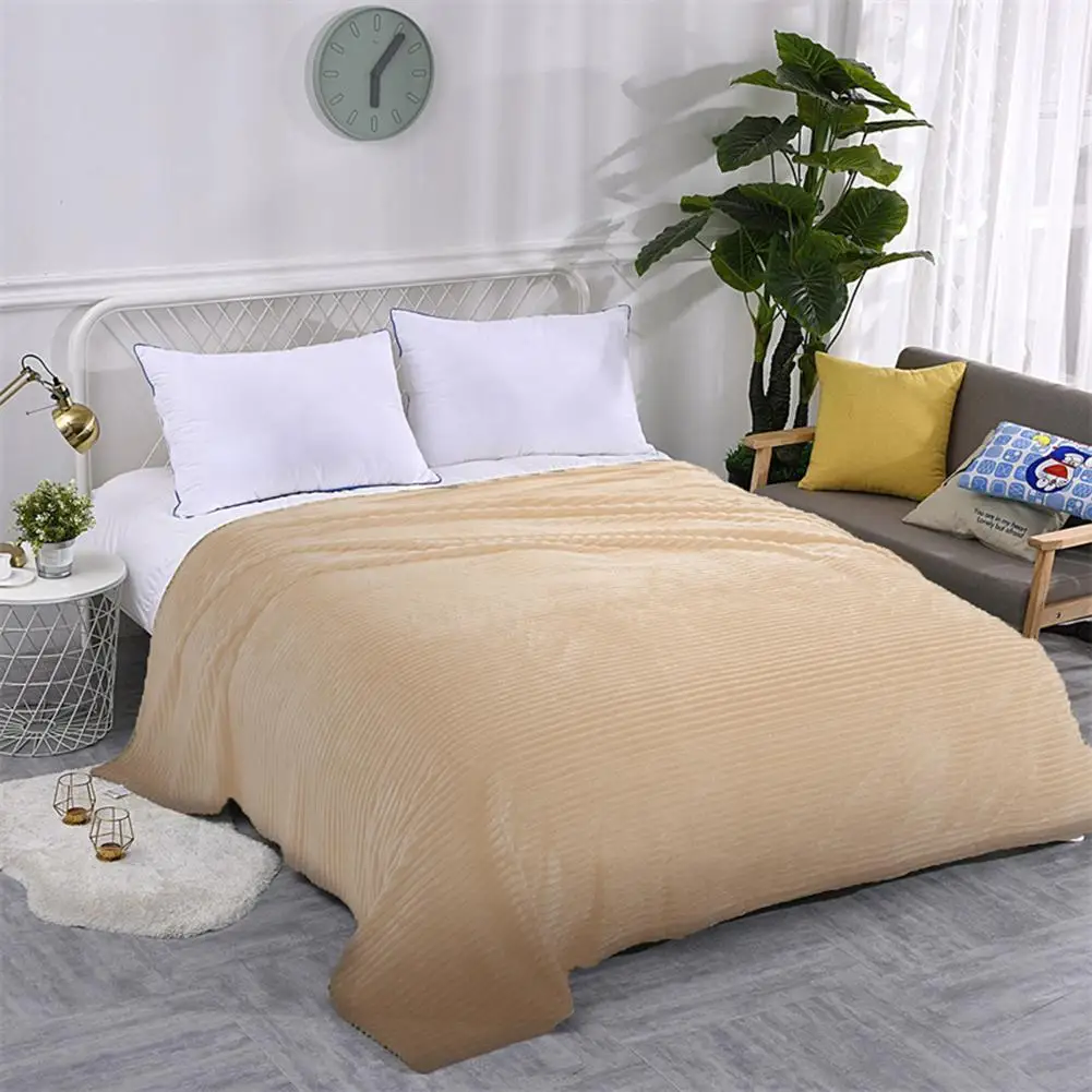 Постельные принадлежности фланелевый плед мягкое дорожное одеяло сплошной цвет покрывало плюшевое покрытие для кровати диван теплое одеяло s 150*200 см