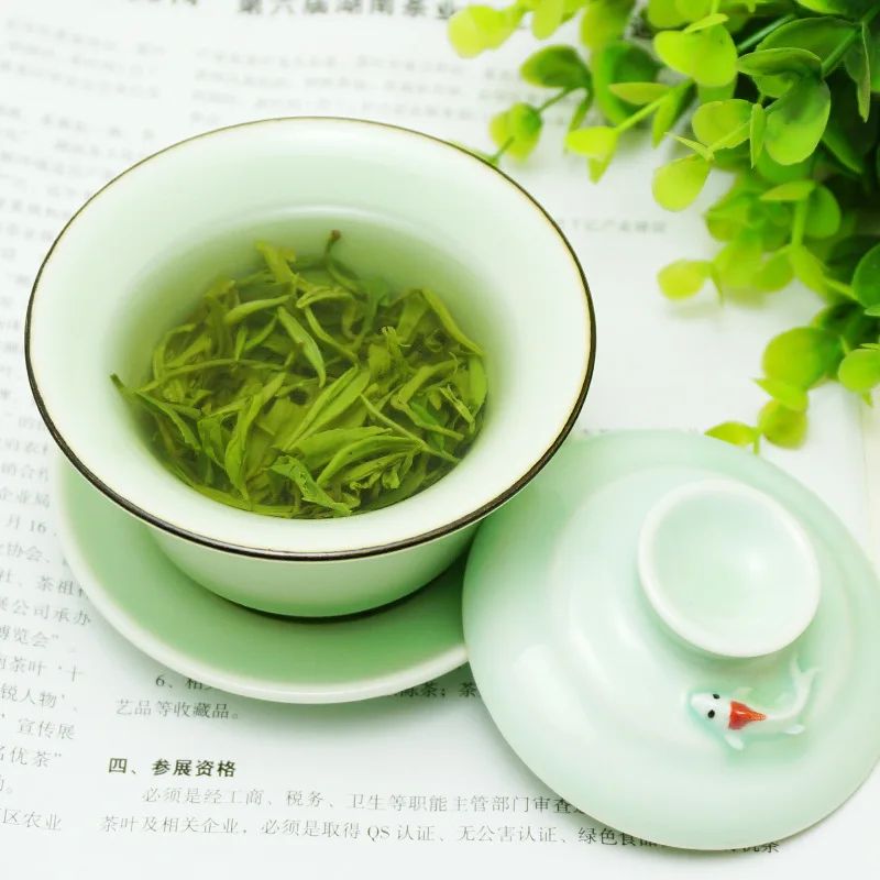 Китайский зеленый чай Maofeng ранний весенний свежий чай Huangshan ...