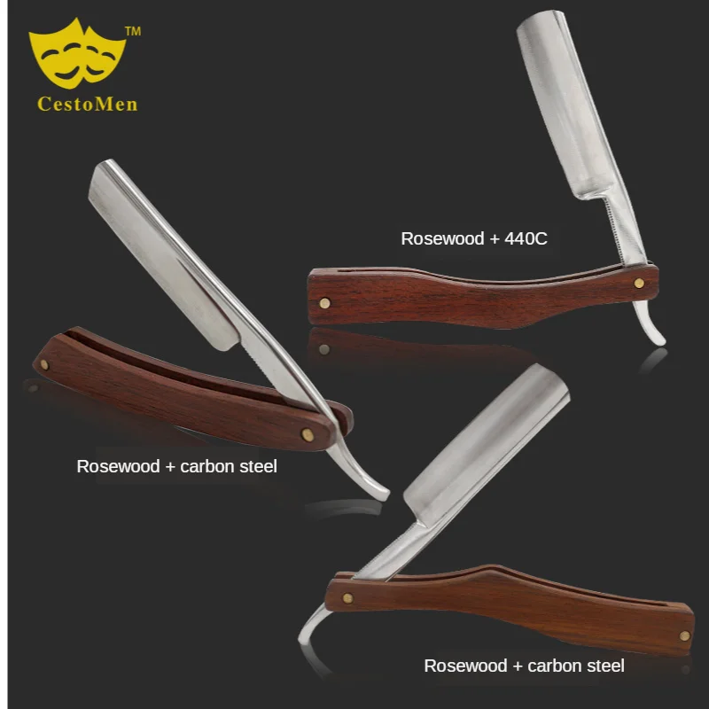 

Vintage Manual Razor Shaving Knife Haircut Hair Razor Manual double-sided Stainless Steel Razor G0513