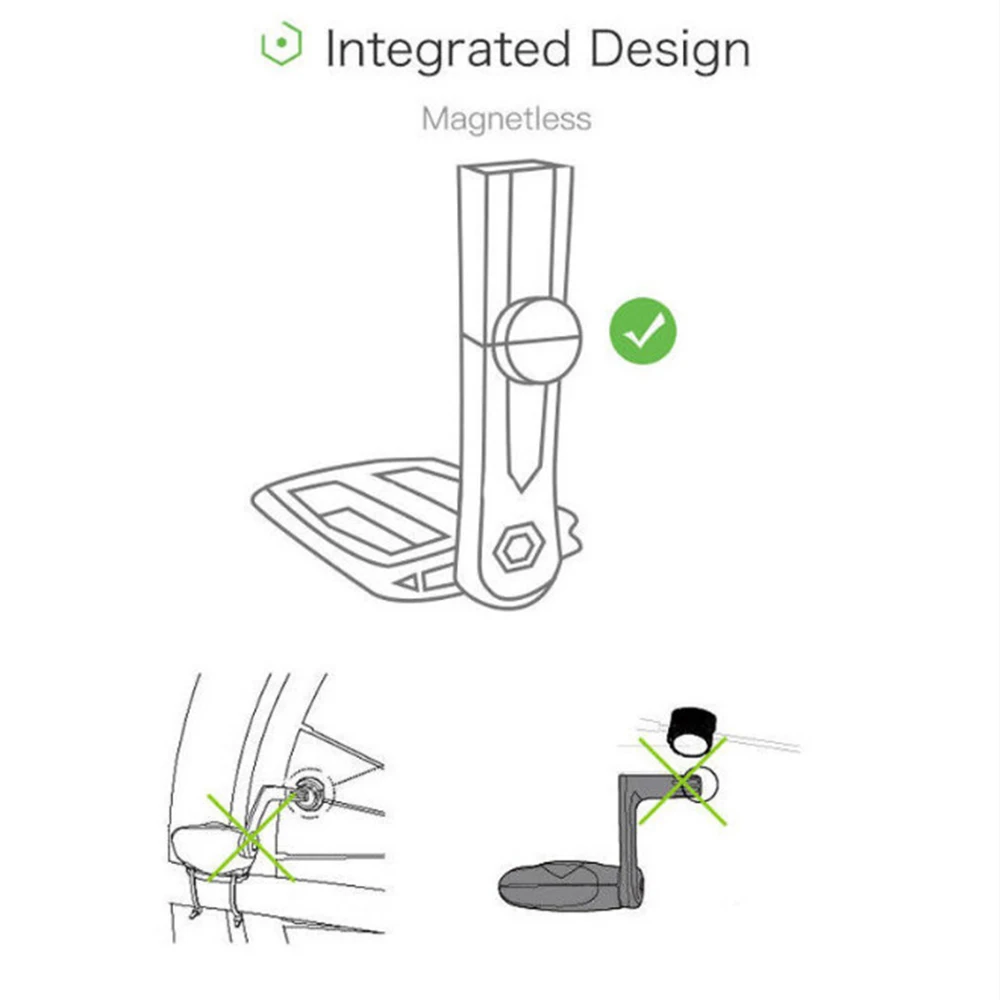 1 Set Smart Wireless Cadence Sensor Bluetooth ANT+ Bicycle Waterproof Outdoor Parts Quick Install Stable