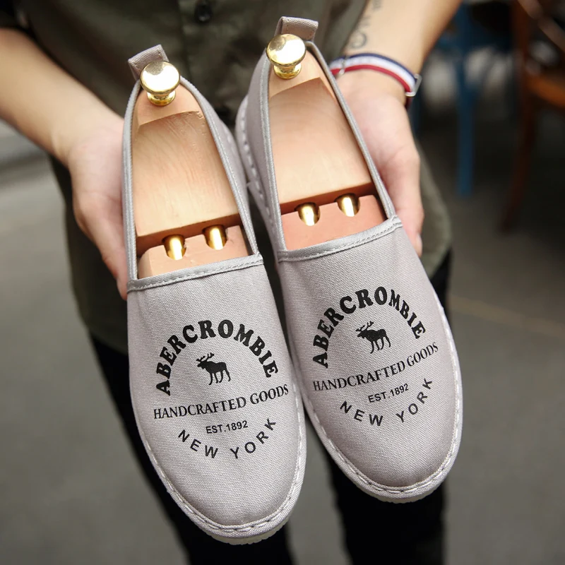 

Casual Canvas Loafers for Men Fashion Luxury Slip-On Youth Lazy Walking Shoes Flat Driving Footwear Breathable Canvas Shoes