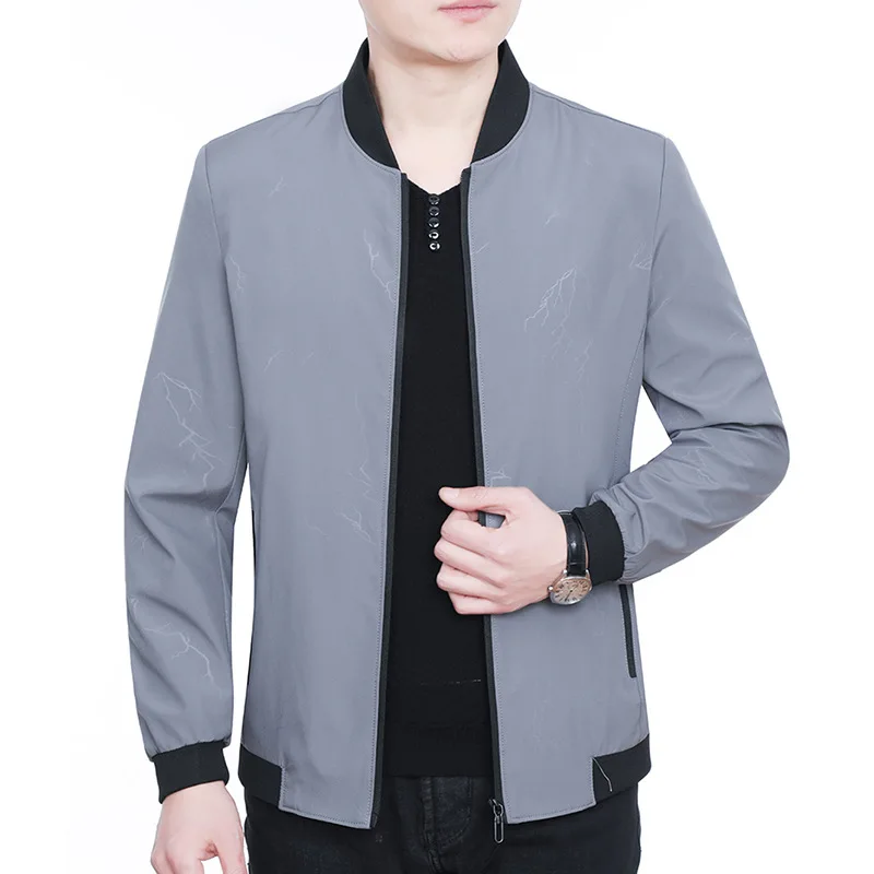 

2019 Spring And Autumn New Products Stand Collar Daddy Clothes Coat MEN'S Top Middle-aged Men'S Wear MEN'S Jacket