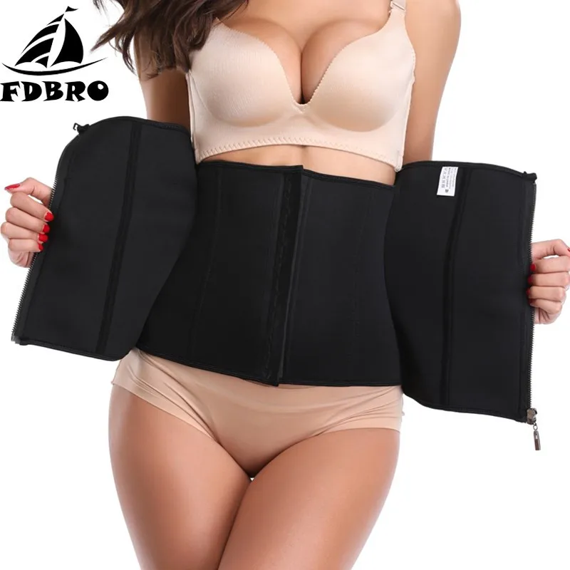 

FDBRO Waist Trimmer Women Sweat Band Waist Trainer Body Shaper Fitness Slimming Belt Support Belt Training Sport Corset Lumbar