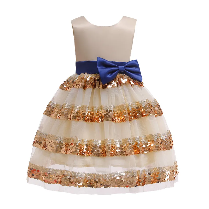 Платье принцессы в полоску для маленьких девочек; праздничное платье принцессы для девочек; детское рождественское платье; Abito da sposa; детское платье для девочек; костюм - Цвет: Многоцветный