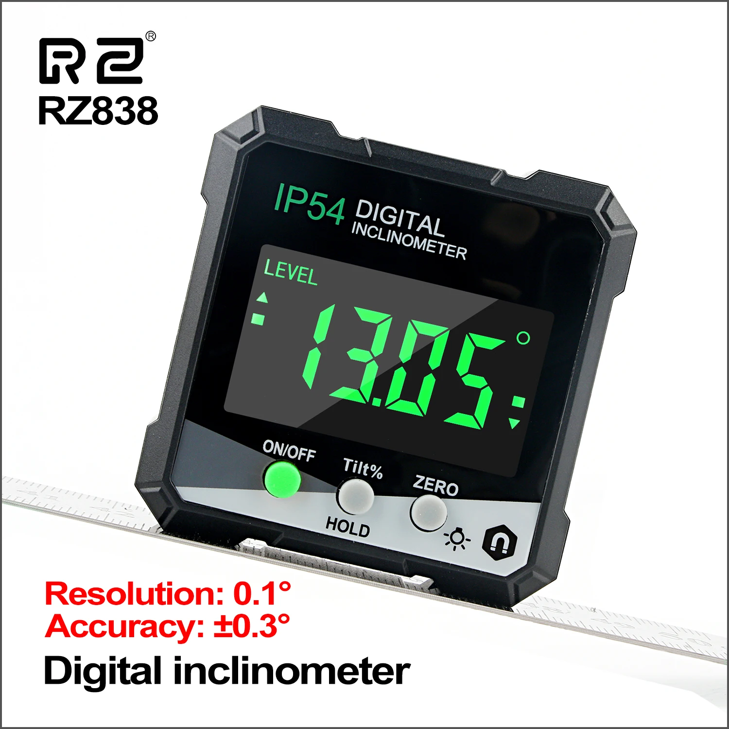 RZ Digital Level Angle Gauge 360° Mini Measuring Inclinometer With Magnetic Base Electronic Universal Bevel Protractor | Инструменты