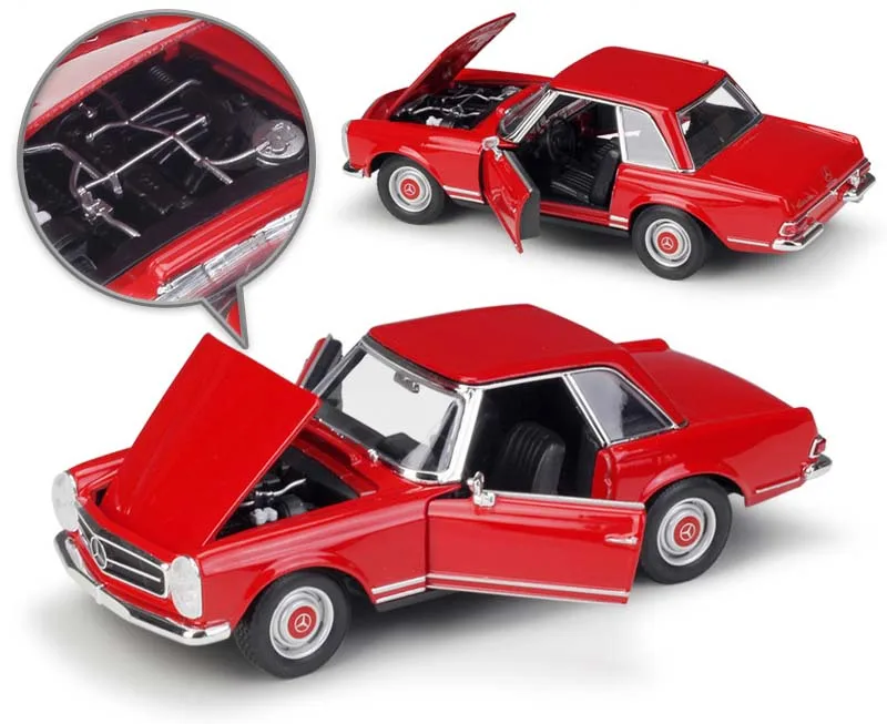 WELLY 1:24 литая машина Mercedes Benz 230 SL/Benz 220 классическая модель автомобиля из