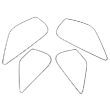 

4PCS Set Car Door Stereo Speaker Frame Ring Trim Chromium Styling Sticker For- A3 8V 2014-2018 Stainless Steel