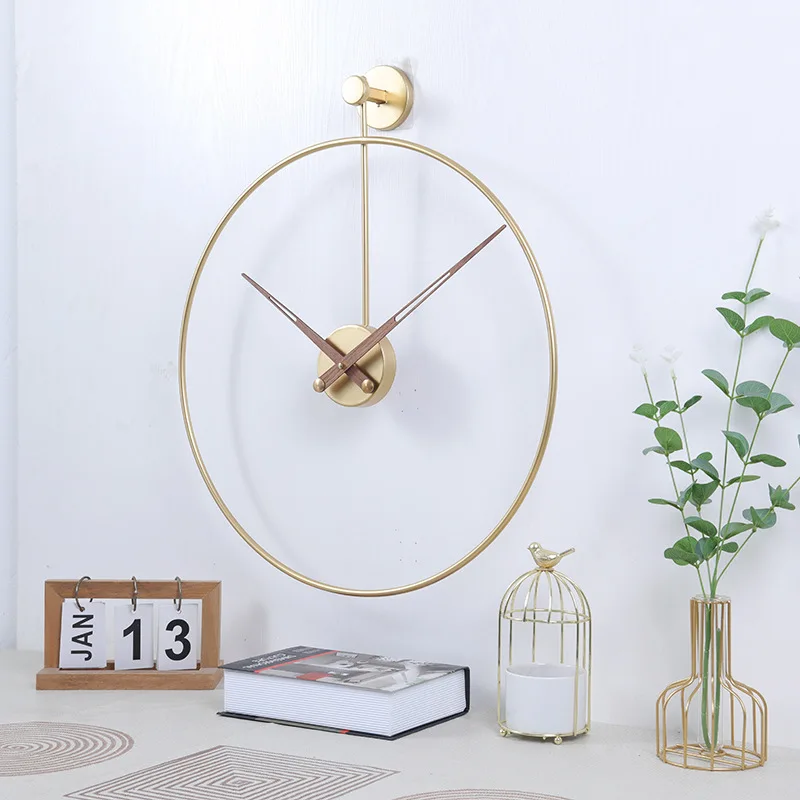 Wall Clock Modern Design Large Metal Nordic Style Wall Wathces Household Bedroom Iron Art Clocks Wall Watch Home Decor 50CM skeleton clock