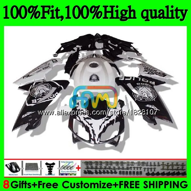 Инъекции для Aprilia RS-125 RS125 06 07 Черный Белый 08 09 10 11 61BS. 6 RS4 RSV125 RS 125 2006 2007 2008 2009 2010 2011 обтекатель