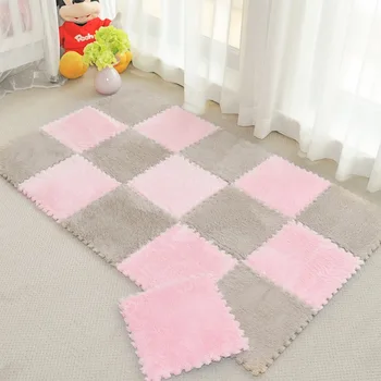 

30*30cm Puzzle Mat Baby Play Mat Splicing Bedroom Soft Floor Magic Patchwork Carpet Splice Living Room Bedroom Pad