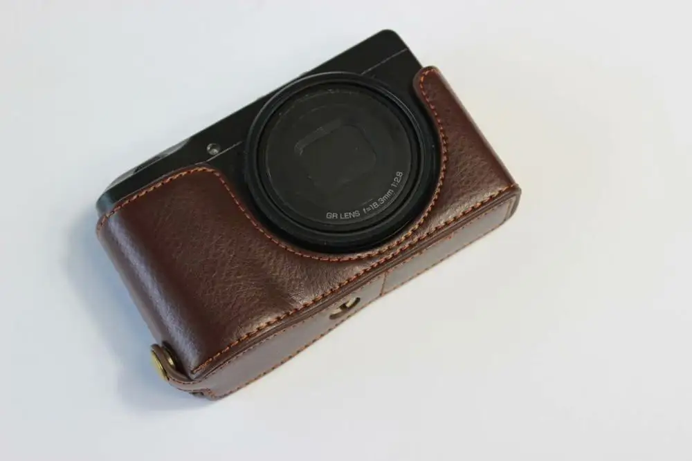 Натуральная Воловья кожа корпуса для половины камеры база для Ricoh GR3 GRIII с отверстием батареи
