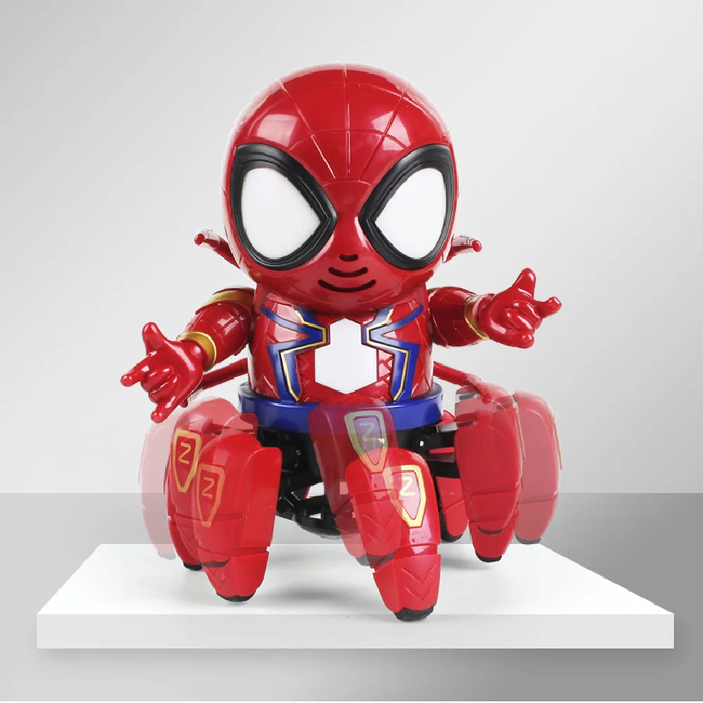 

Dance Spider Man Venom LED Flashlight Music Action Figure Toy with Sound Avengers Spider-Man Super Hero Electronic Toy