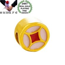 OMHXFC Европейская мода тонкая женщина мужчина вечерние день рождения свадьба подарок монета DIY аксессуары 24KT золотой кулон Шарм PN298