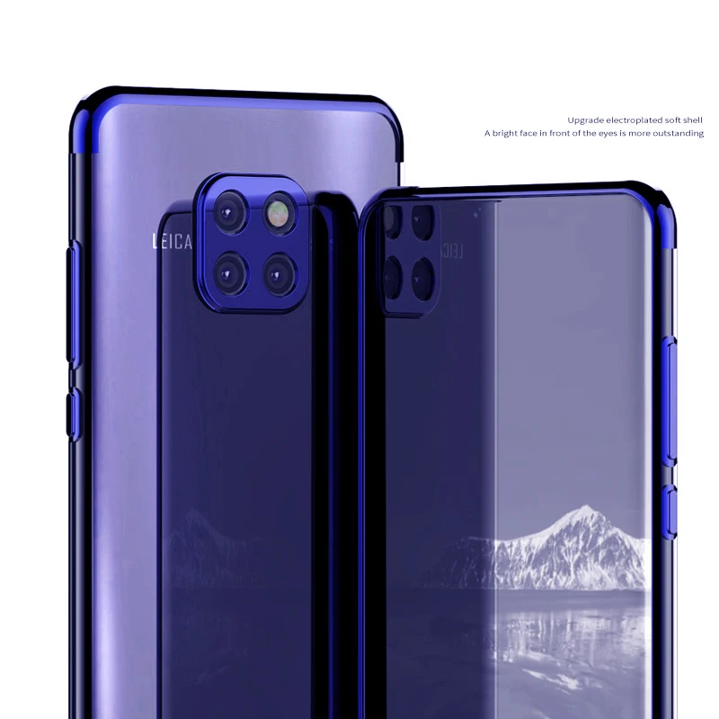 Чехол с гальваническим покрытием Mate20 X для Huawei Mate 20 Pro 20X прозрачный чехол из ТПУ