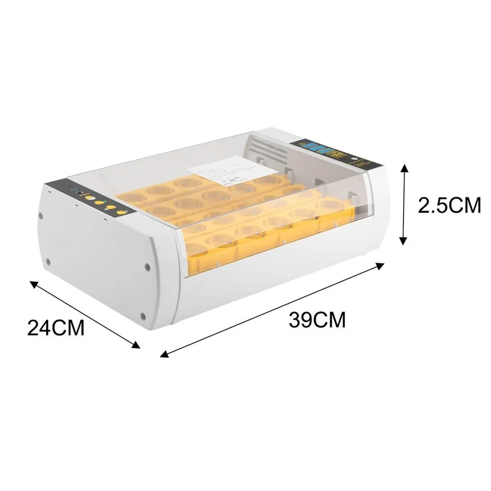 

Practical 24 Eggs Large Capacity Mini Incubator For Chicken Poultry Quail Turkey Eggs Home Use Automatic Egg Turning