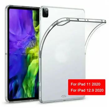 

Transparent Silicone Case For Apple iPad Pro 12.9" 4th Gen 2020 A2069、A2232 Clear Rubber Soft TPU Slim Shockproof Tablet Cover