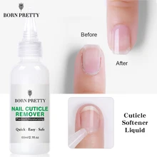 Nascido bonito 60ml cutícula suavizante líquido nenhum dano saudável pele morta removedor prego cutícula morta remoção amolecimento ferramenta da arte do prego