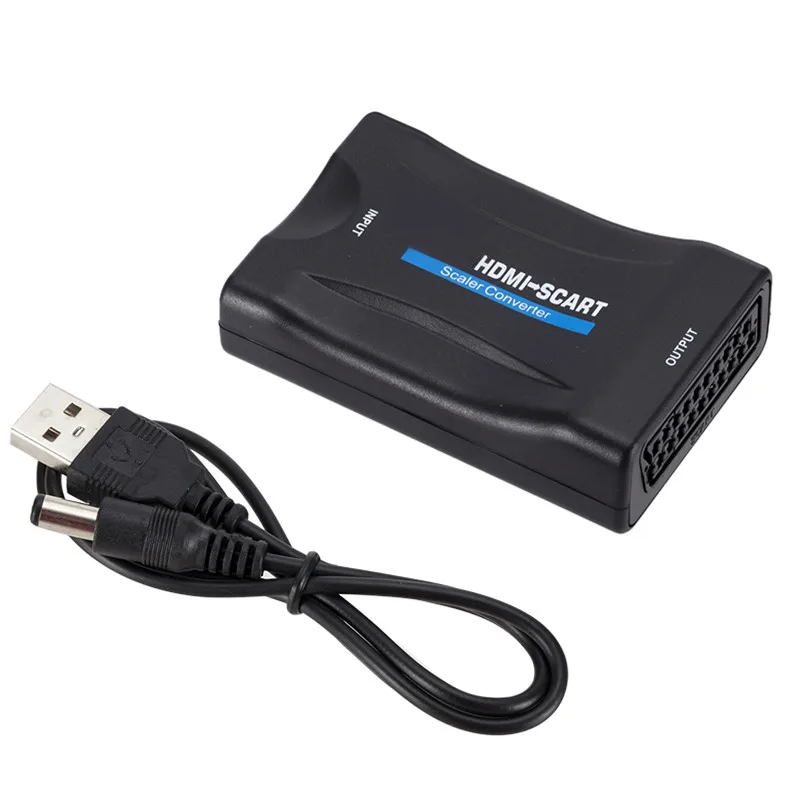  Grwibeou Hdmi a Scart Audio Adattatore Video Hdmi a Scart Converter per Hdtv Sky Box Stb per Smartp