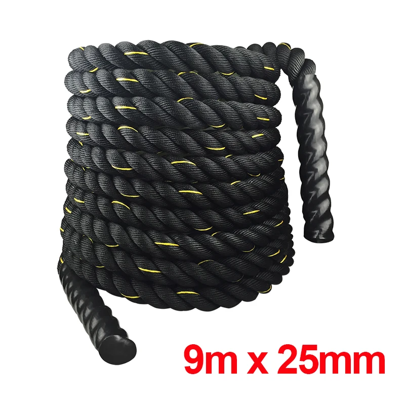 9M/12M/15M Fitness Battle Rope Crossfit Heavy Workout Ropes For Gym Home Bodybuilding Power Improve Strenght Training Equipments