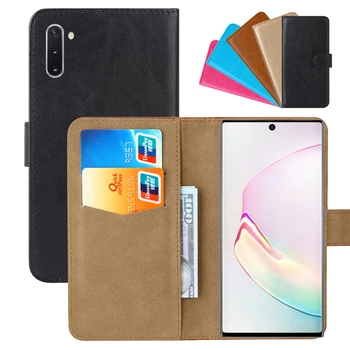 Перейти на Алиэкспресс и купить Роскошный чехол-портмоне для samsung Galaxy Note10 (Exynos 9825) PU кожаный ретро чехол с откидной крышкой Магнитный Модный чехол ремешок