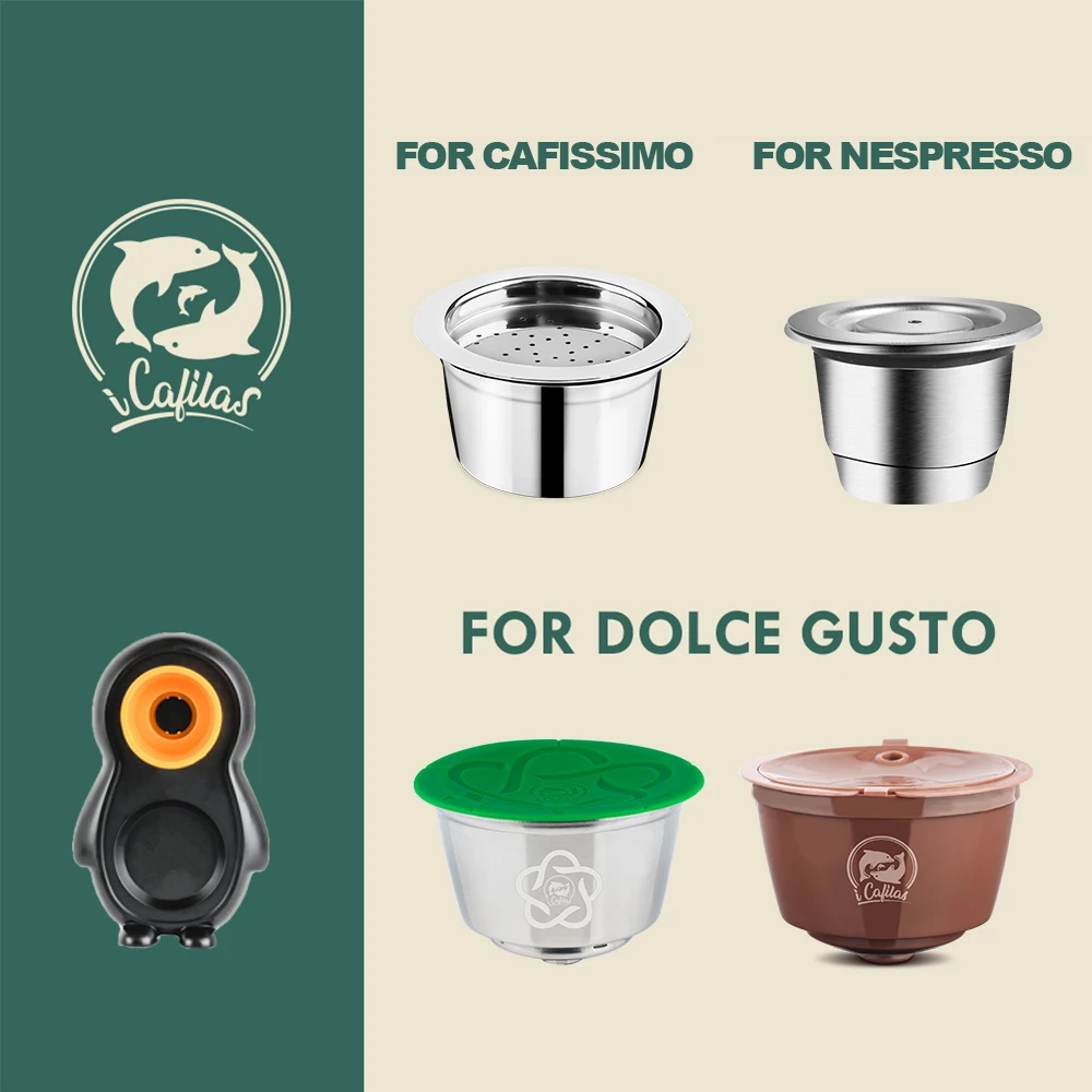 ForDolceGustoForNespressoforcafissimoRefillableCoffeeCapsuleReusablePlasticCapsule