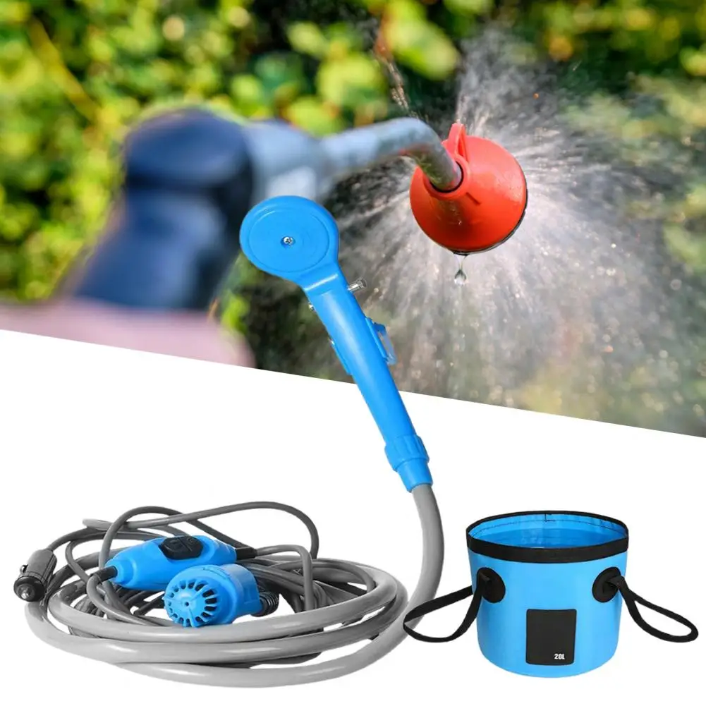 Portable Camping Shower Outdoor Camping Shower Pump Rechargeable Shower  Head Bucket for Camping Hiking Traveling camping - AliExpress
