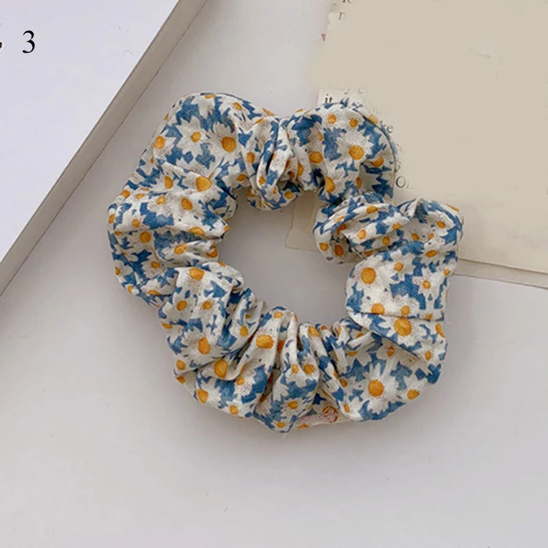 hairclips Floral Plaid Print Scrunchie Hair Accessories For Women Ponytail Holder Elastic Rubber Band Girl Fabric Hair Ties Band Hair Rope large claw hair clips