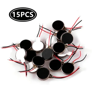

15 PCS 10mmx2mm Mini Vibration Motors Flat Coin Button-Type Micro DC Vibrating Motor for Mobile Cell Phone