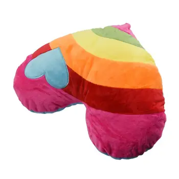 

Lovely Soft Stuffed Plush Cushion Nap Rainbow Love Heart Pillow Toys Heart