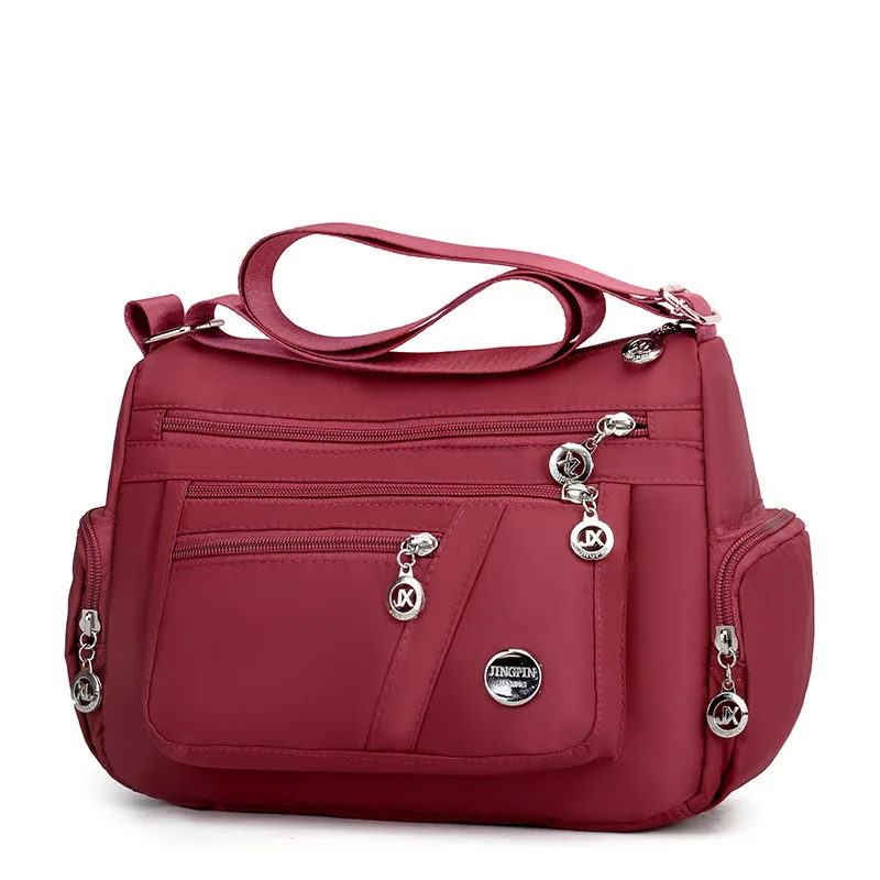 2021 Fashion Women Shoulder Messenger Bag Nylon Oxford Lightweight Waterproof Zipper Package Large Capacity Travel Crossbody Bag 