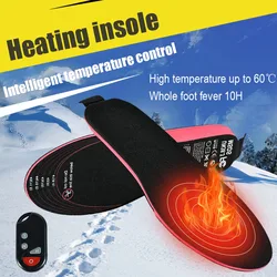 Heating Insole USB Charging Remote Control Electric Heating Insole Cuttable Foot Warmer Insole Outdoor Sports Heating Insole