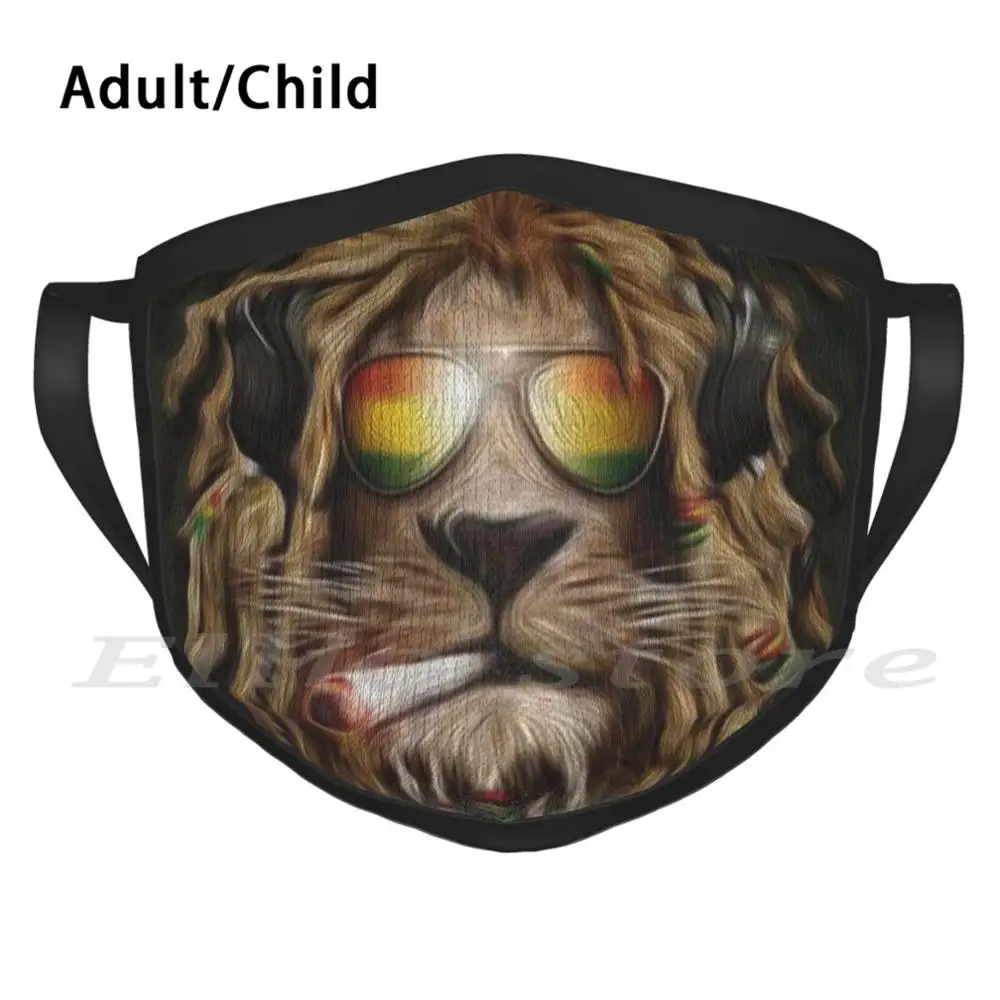 

Rasta Lion Funny Print Reusable 2151 Scarf Face Mask Rasta Lion Religion Funny Cool Smoke Joint Cigarette Earphones Weed