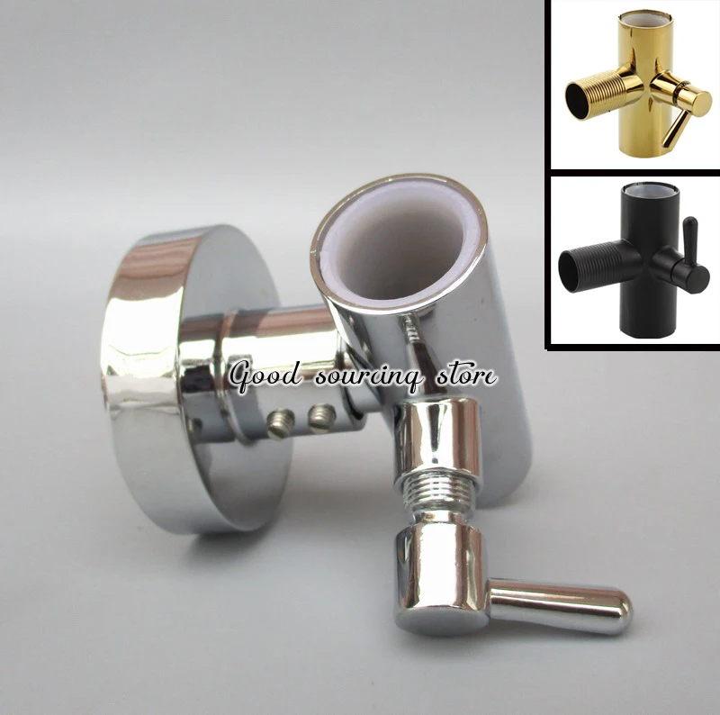 Shower Rod Holder Zinc Alloy Shower Rod Holder Black Silver Golden Color Shower Kits