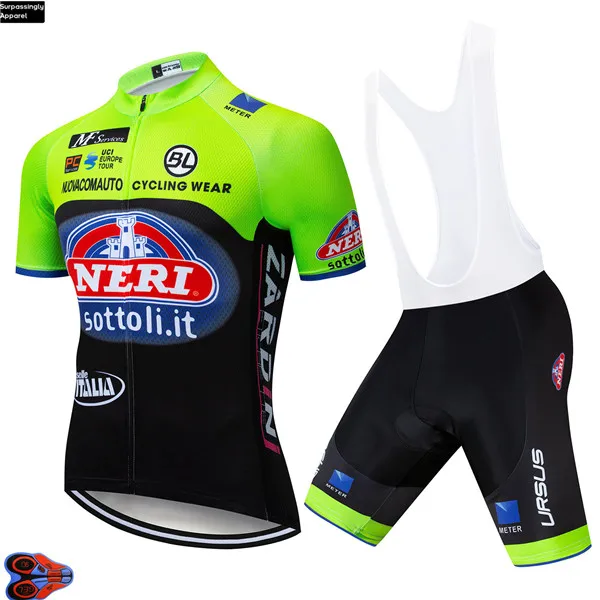 Fluo Sottoli велосипедная майка 16D набор велошорт Ropa Ciclismo мужские летние быстросохнущие Pro велосипедный майон брюки одежда - Цвет: Picture Color