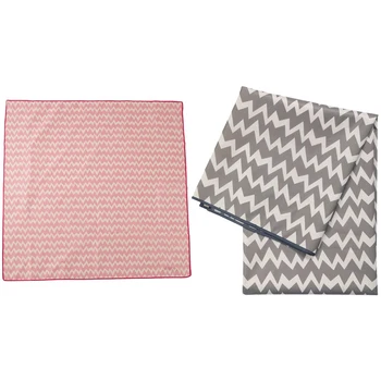 

2pcs High Chairs Floor Mats for Babies and Toddlers Splat Mat for Arts Crafts Mat Anti-Slip Play Mats - pink & gray