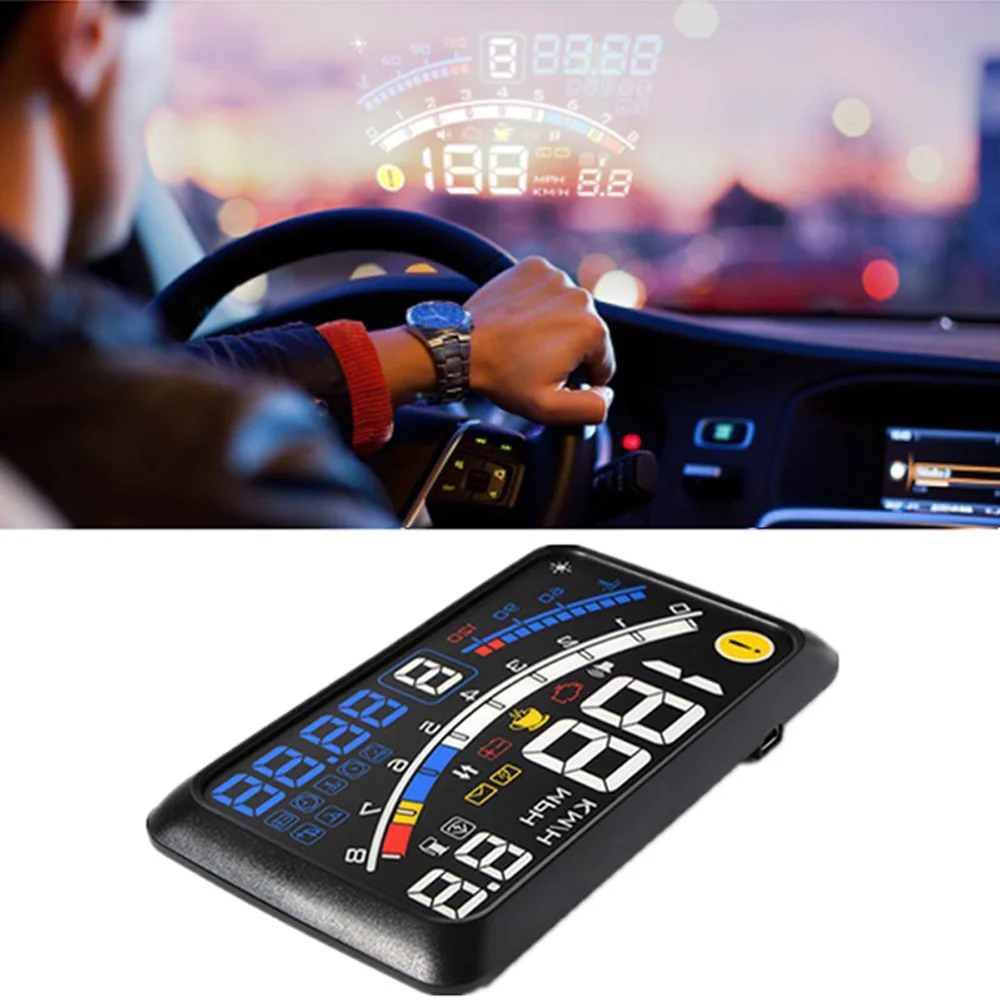 5,5 ''Универсальный Автомобильный gps HUD цифровой дисплей OBD2 Dash экран сигнализации скорости