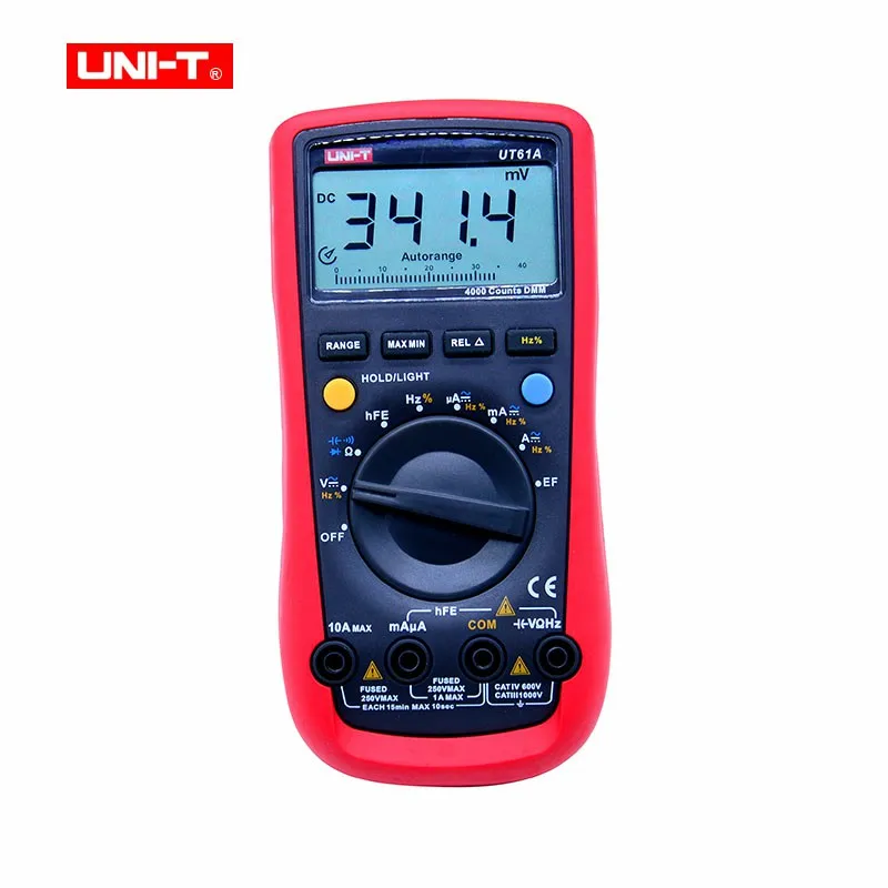 UT61A Digital Multimeter Professional Electrical Handheld Tester CD Backlight