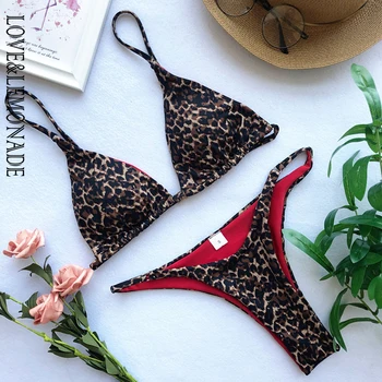 

LOVE & LEMONADE Sexy Animal Print Takahata Two-pieces Women's Bikini LMSW70