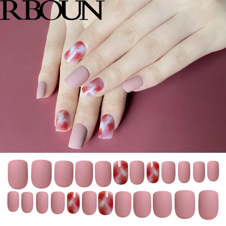 Nail Art Пресс на ногти Поддельные Советы с резиновыми полосками продается гроб